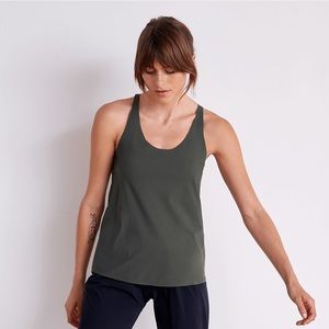 NWOT Aday Dream Harder Racerback Tank moss small
